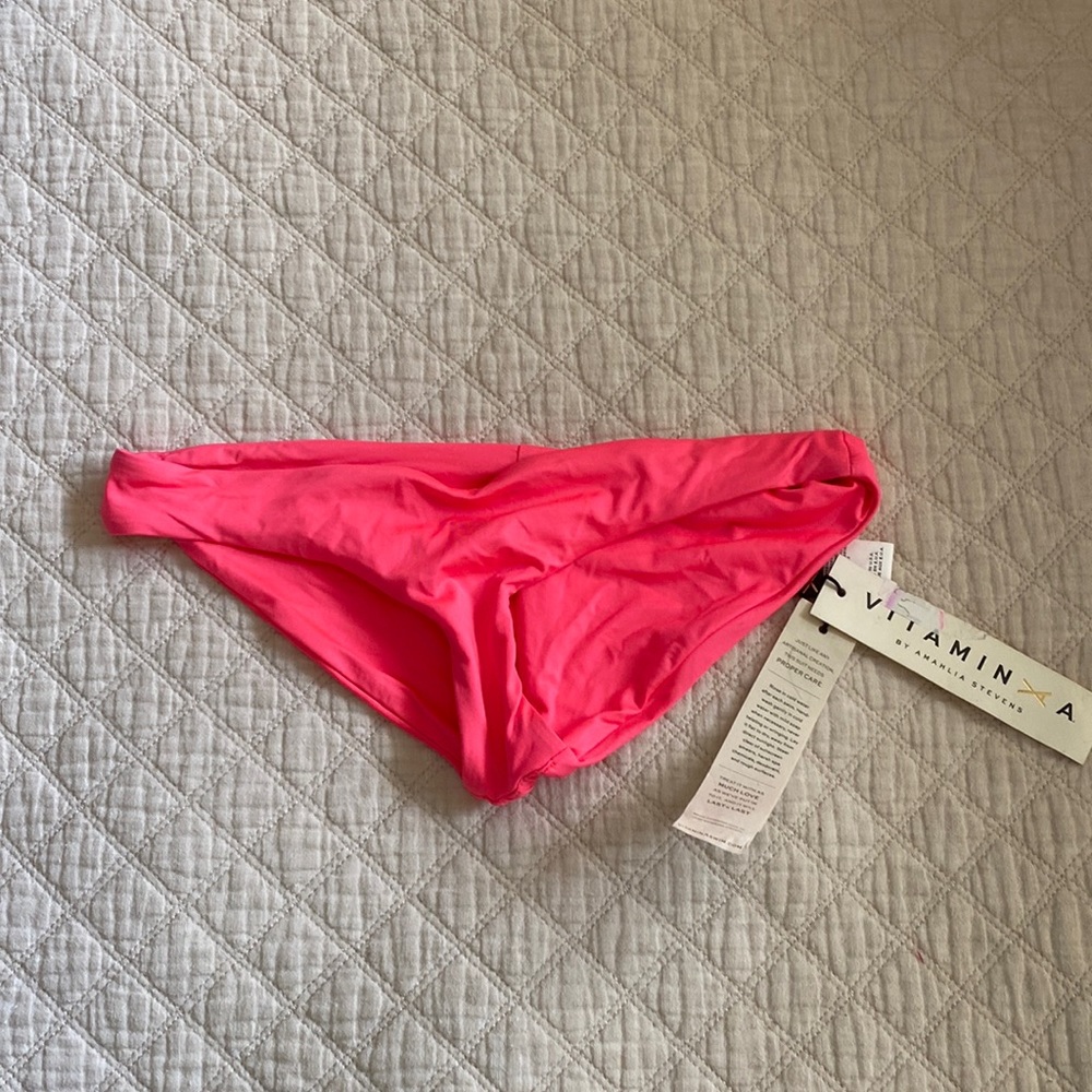 Vitamin A Neon Coral Swim Bottoms Bikini